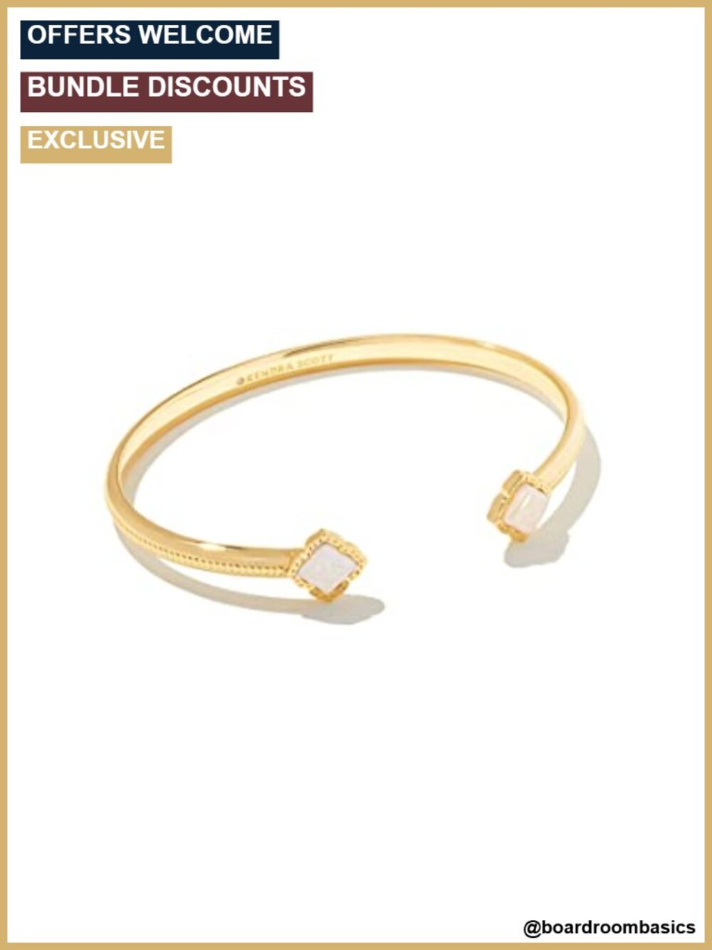 14k Gold-Plated Cuff Bracelet Iridescent Drusy Medallion Stations